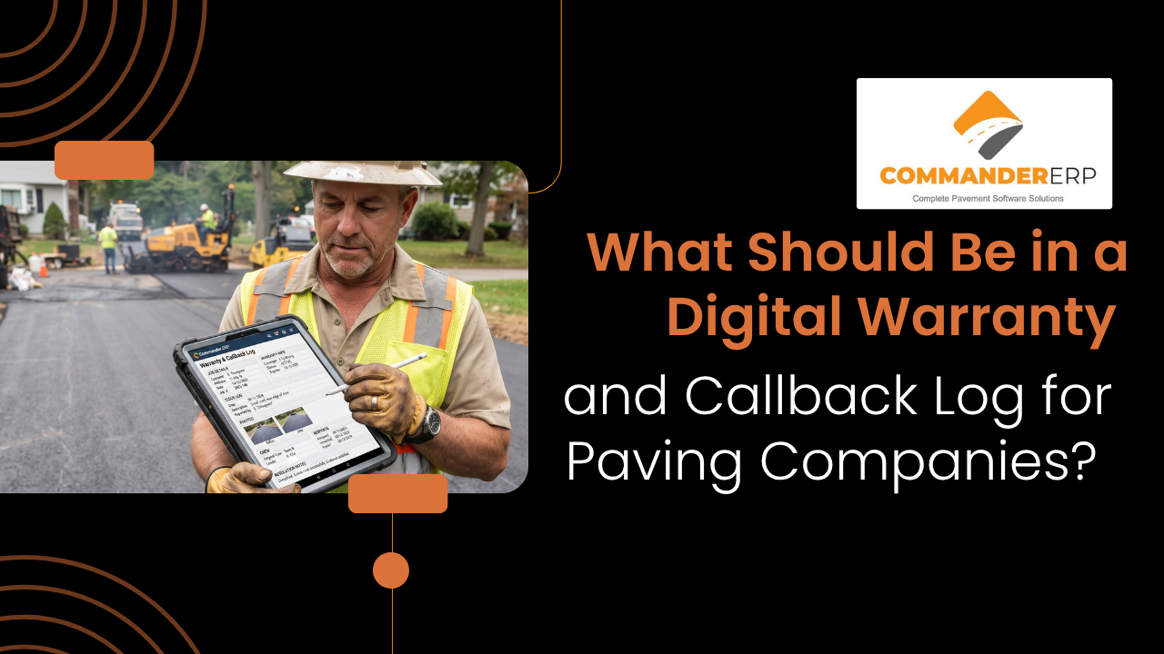 What Should Be in a Digital Warranty and Callback Log for Paving Companies?