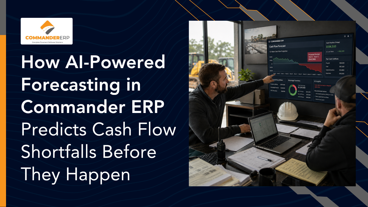 How AI-Powered Forecasting in Commander ERP Predicts Cash Flow Shortfalls Before They Happen