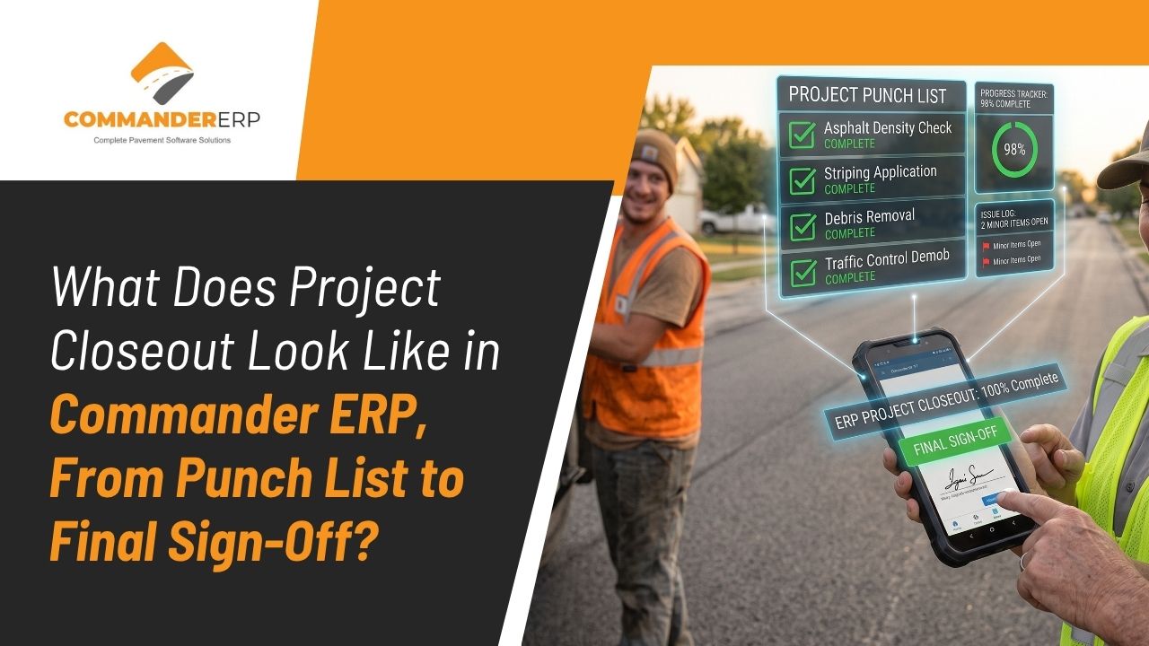 What Does Project Closeout Look Like in Commander ERP, From Punch List to Final Sign-Off?