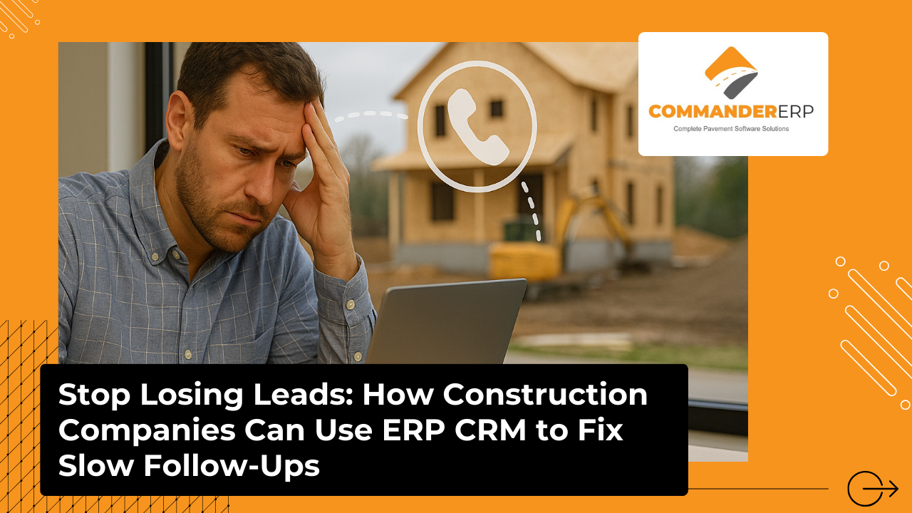 Stop Losing Leads: How Construction Companies Can Use ERP CRM to Fix Slow Follow-Ups