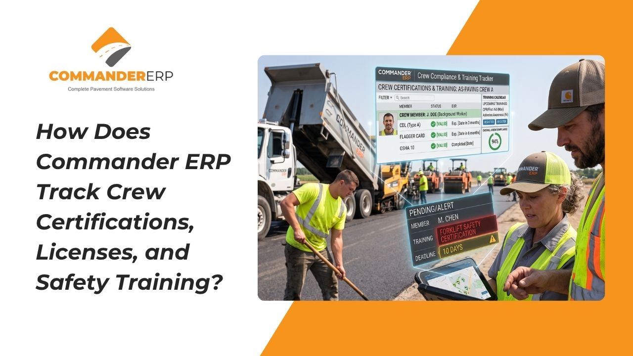 How Does Commander ERP Track Crew Certifications, Licenses, and Safety Training?