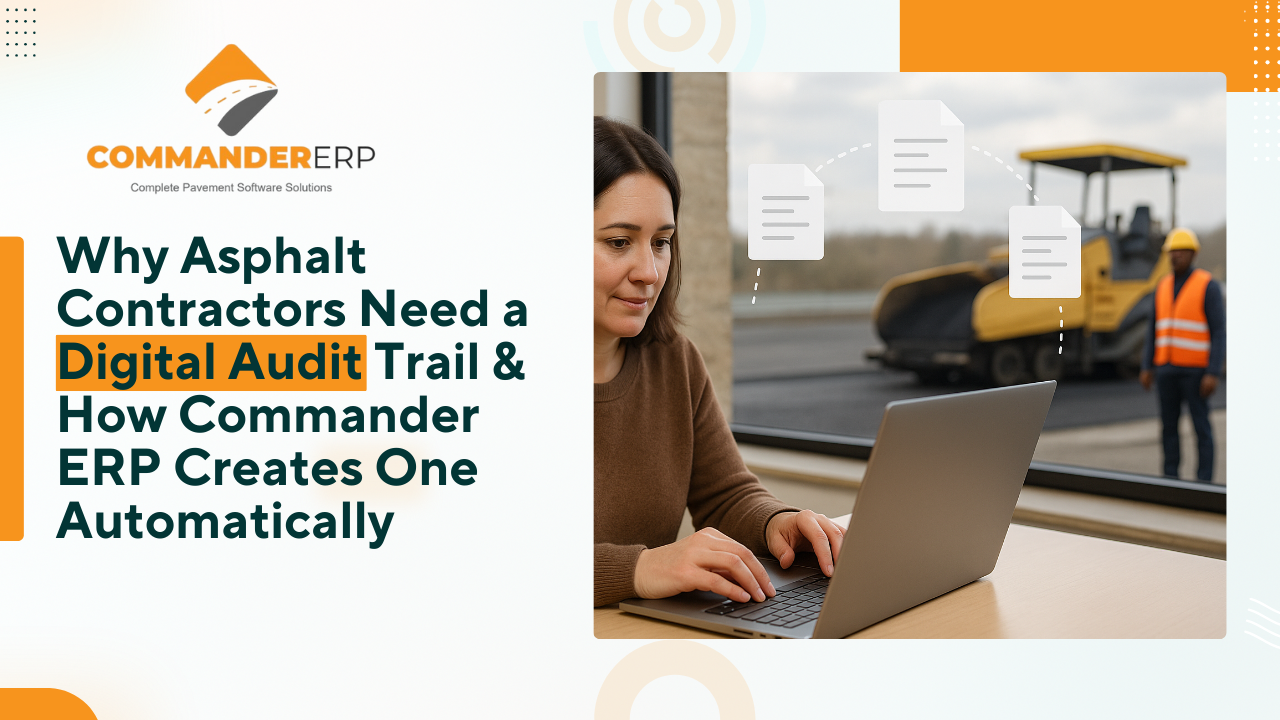 Why Asphalt Contractors Need a Digital Audit Trail & How Commander ERP Creates One Automatically